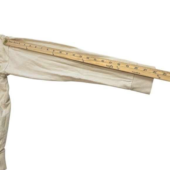 H&M Ariana Grande 7 Rings Graphic Pullover Sweatshirt Beige Tan Small Crewneck - Picture 7 of 10